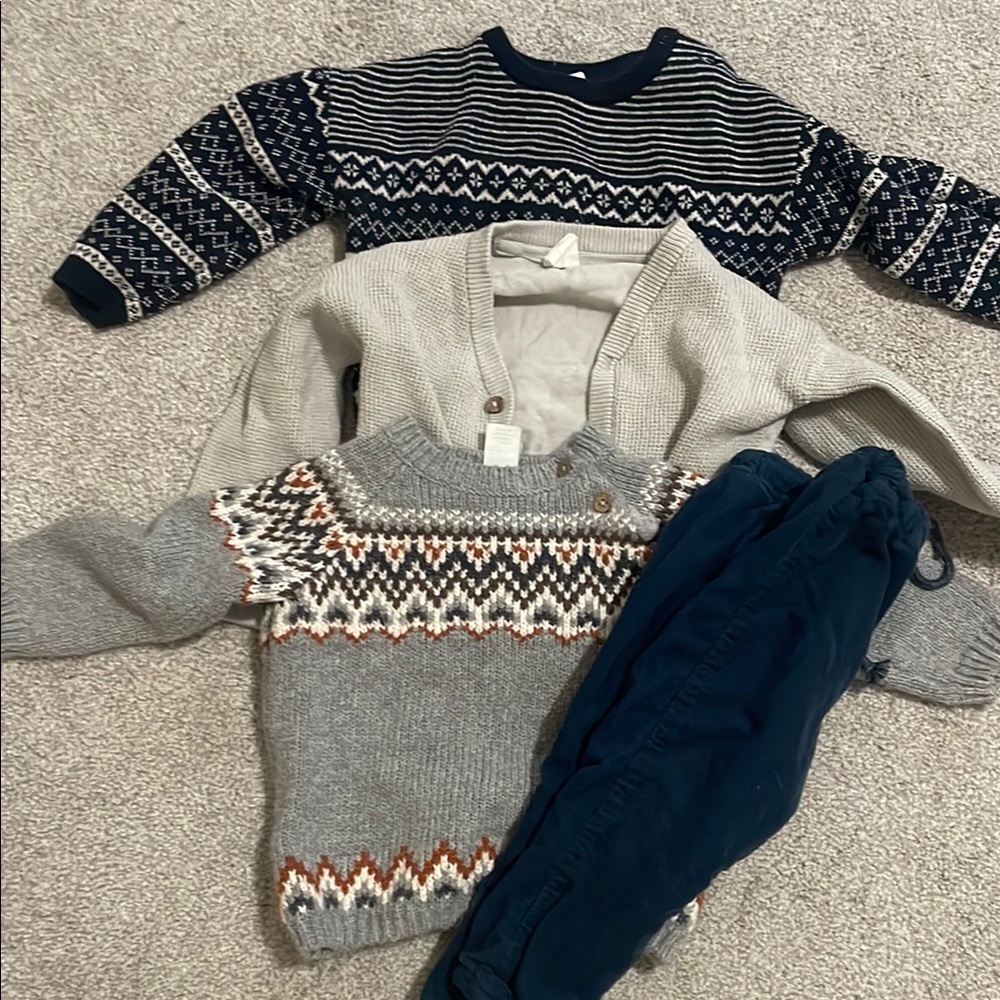 H &M sweater lot and pants